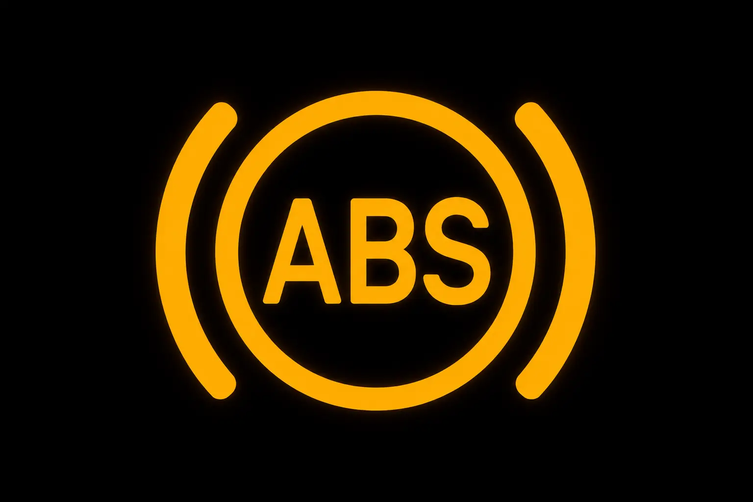 ABS Warning Light dashboard symbol icon for the anti-lock braking system indicator
