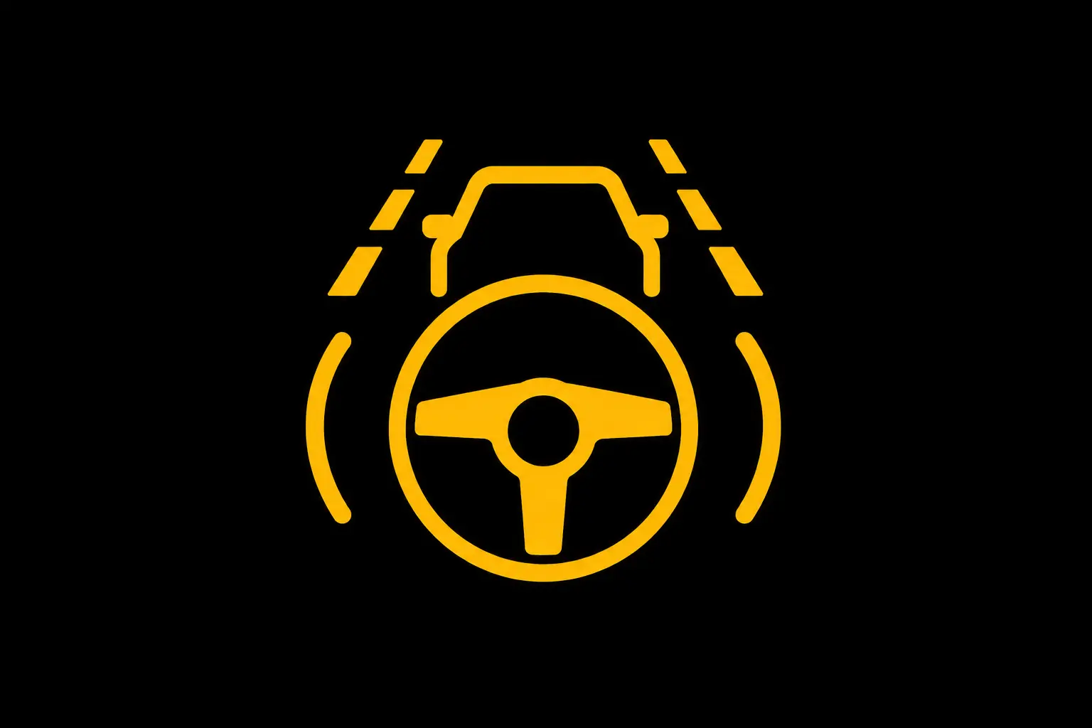 Automatic Emergency Steering dashboard symbol icon showing emergency steering assist system indicator