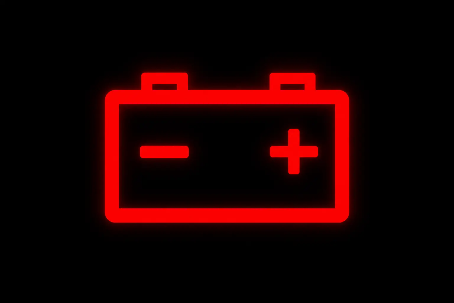 Battery Warning Light dashboard symbol icon showing the car charging system indicator