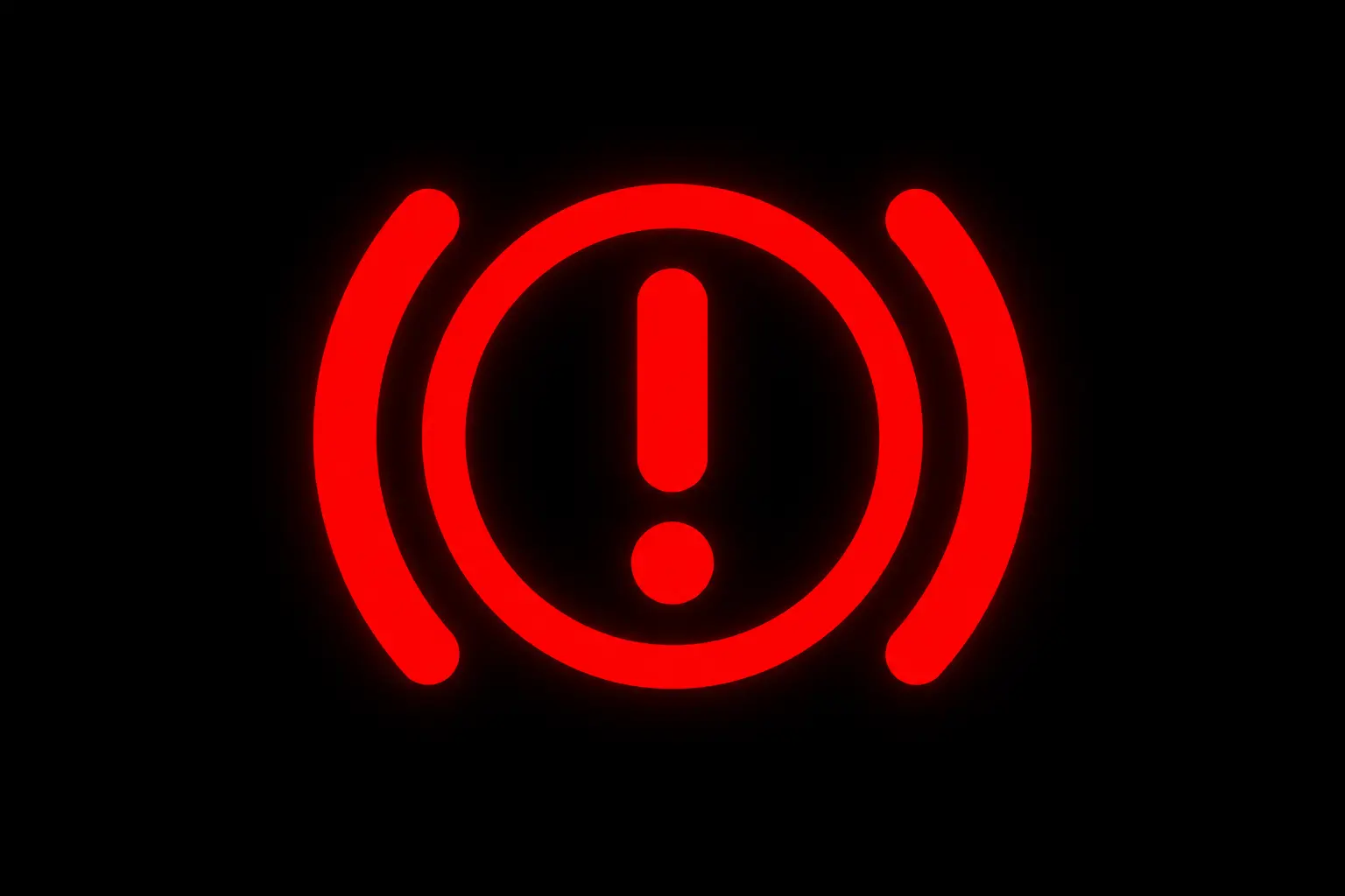 Brake System Warning Light dashboard symbol icon with brake warning indicator