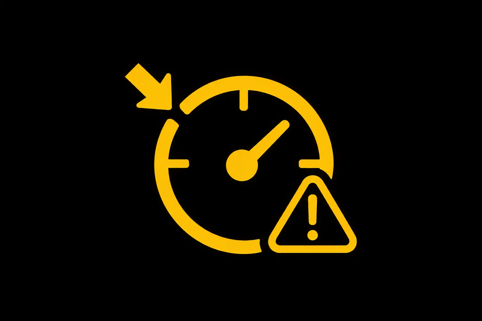 Cruise Control Warning Light dashboard symbol icon indicating cruise control system warning