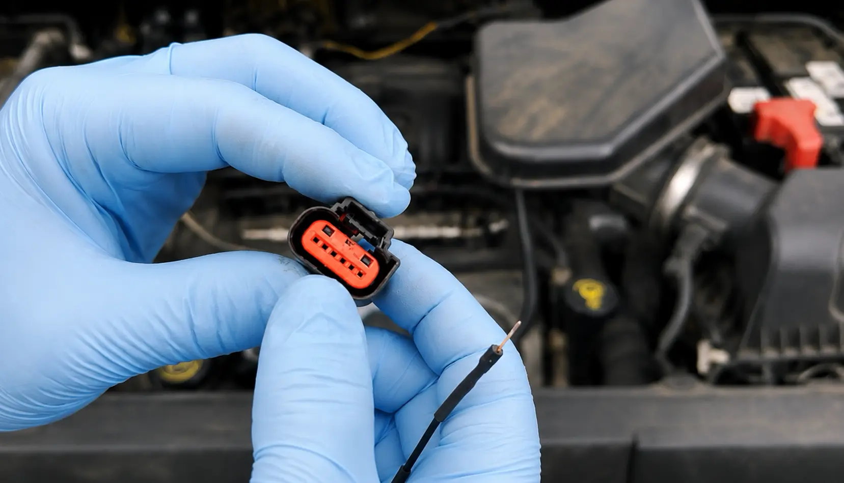 Damaged ABS sensor wiring and corroded electrical connector causing ABS warning light problems