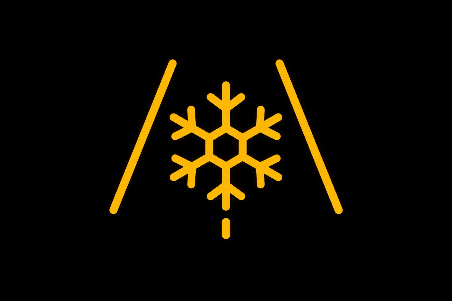 Freezing Temperature Warning Light dashboard symbol icon indicating icy road or low outside temperature