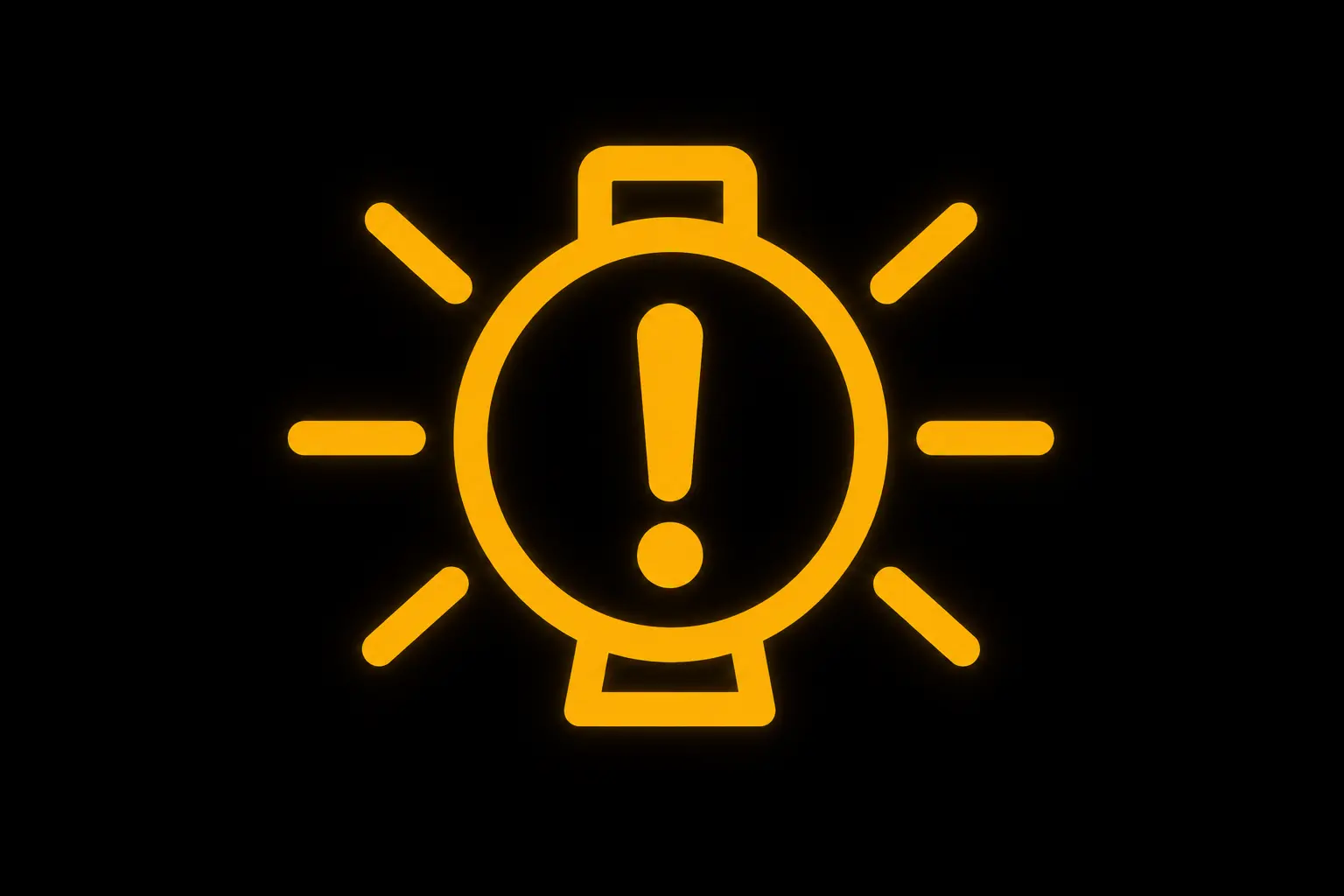 Lamp Out Warning Light dashboard symbol icon indicating exterior light or bulb failure