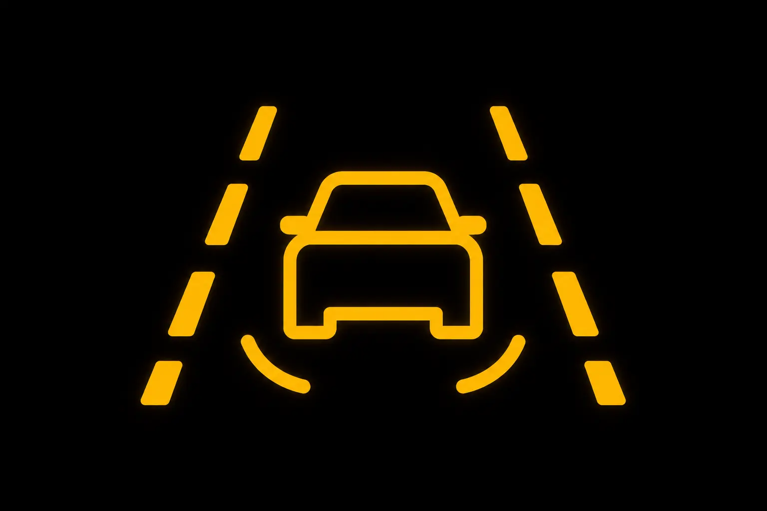 Lane Keep Assist Warning Light dashboard symbol icon indicating lane keeping assist system warning
