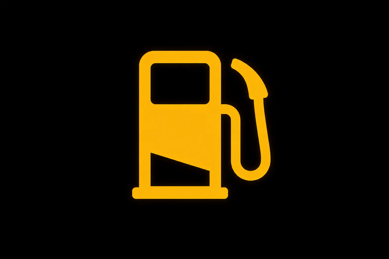Low Fuel Warning Light dashboard symbol icon showing low fuel level indicator on the instrument cluster