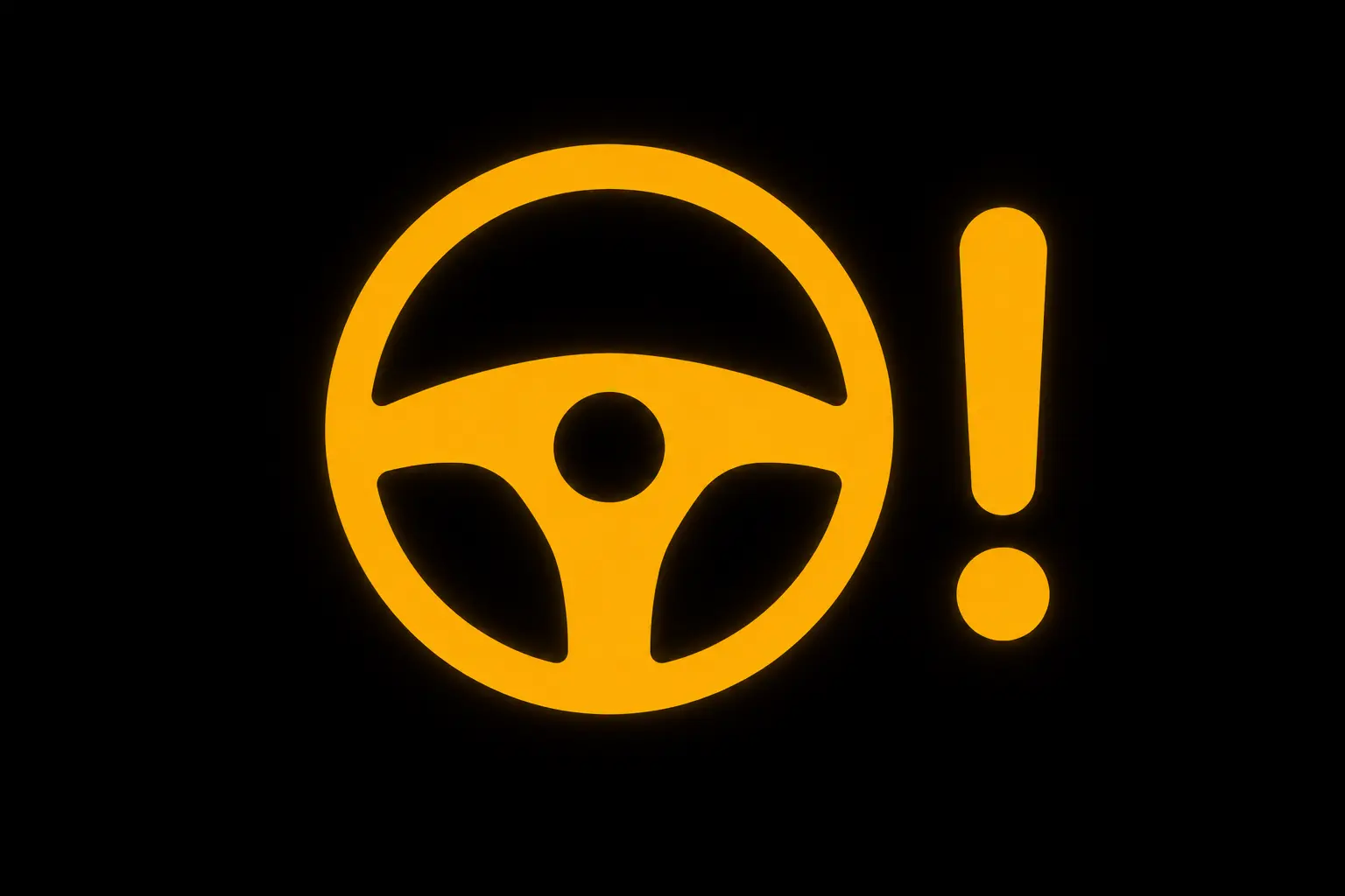 Power Steering Warning Light dashboard symbol icon showing steering system malfunction indicator