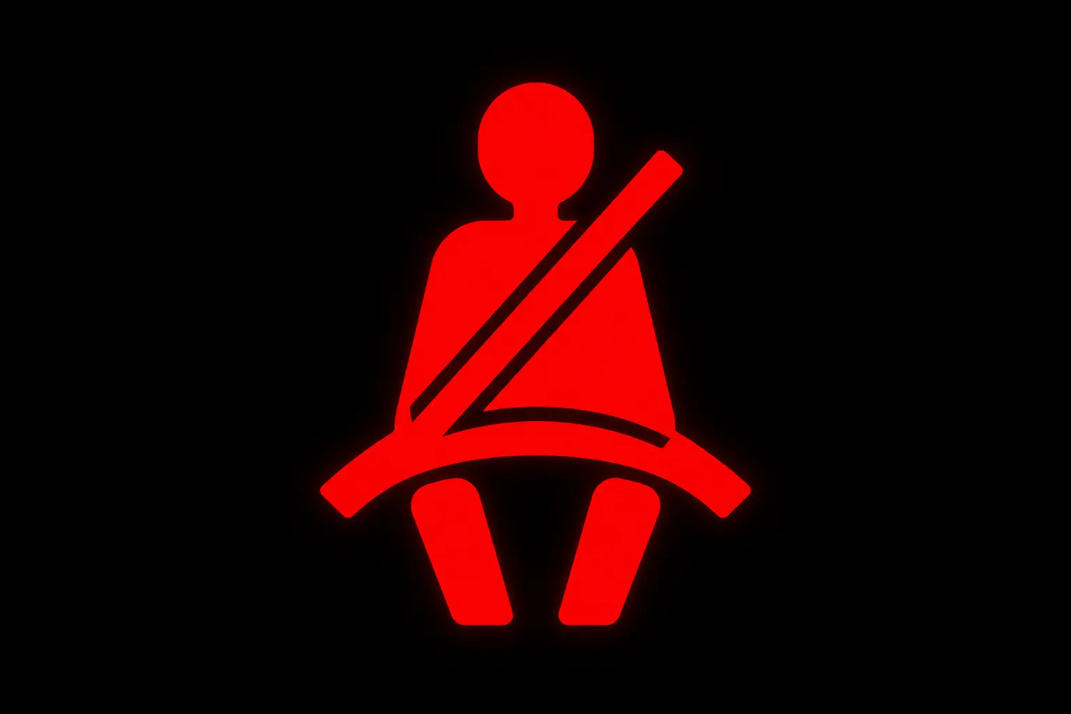 Seat Belt Warning Light dashboard symbol icon showing driver seat belt reminder indicator