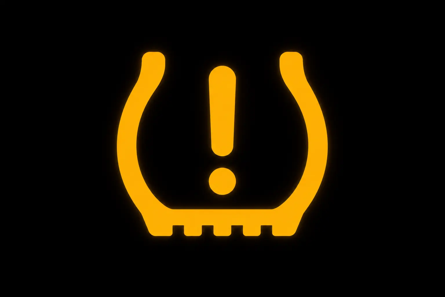 Tire Pressure Monitoring System (TPMS) Warning Light dashboard symbol icon showing low tire pressure indicator