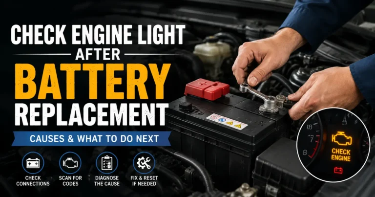 Check Engine Light After Battery Replacement: Causes & What to Do