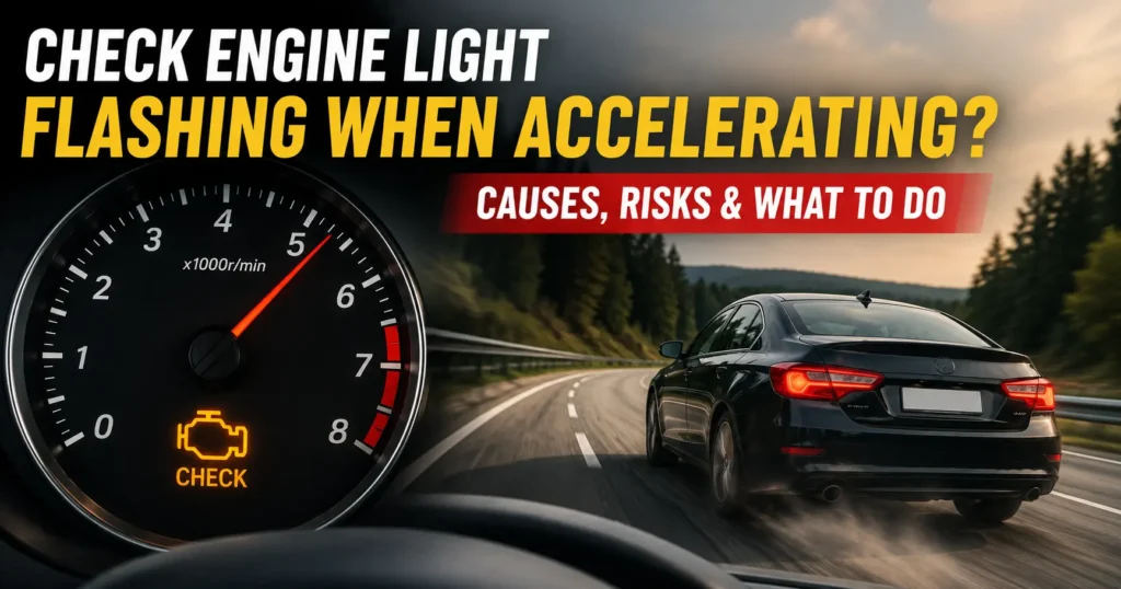 Check engine light after getting gas with fuel nozzle inserted into car at gas station