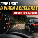 Check engine light after getting gas with fuel nozzle inserted into car at gas station