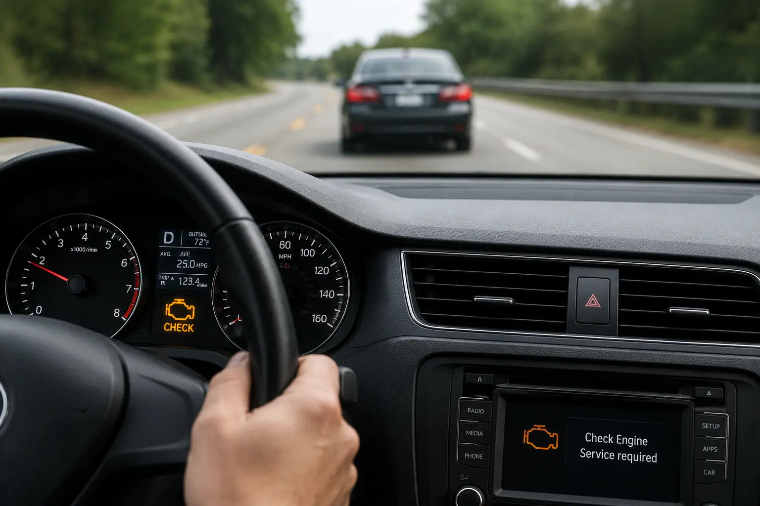Check engine light illuminated while a car shakes and hesitates during acceleration